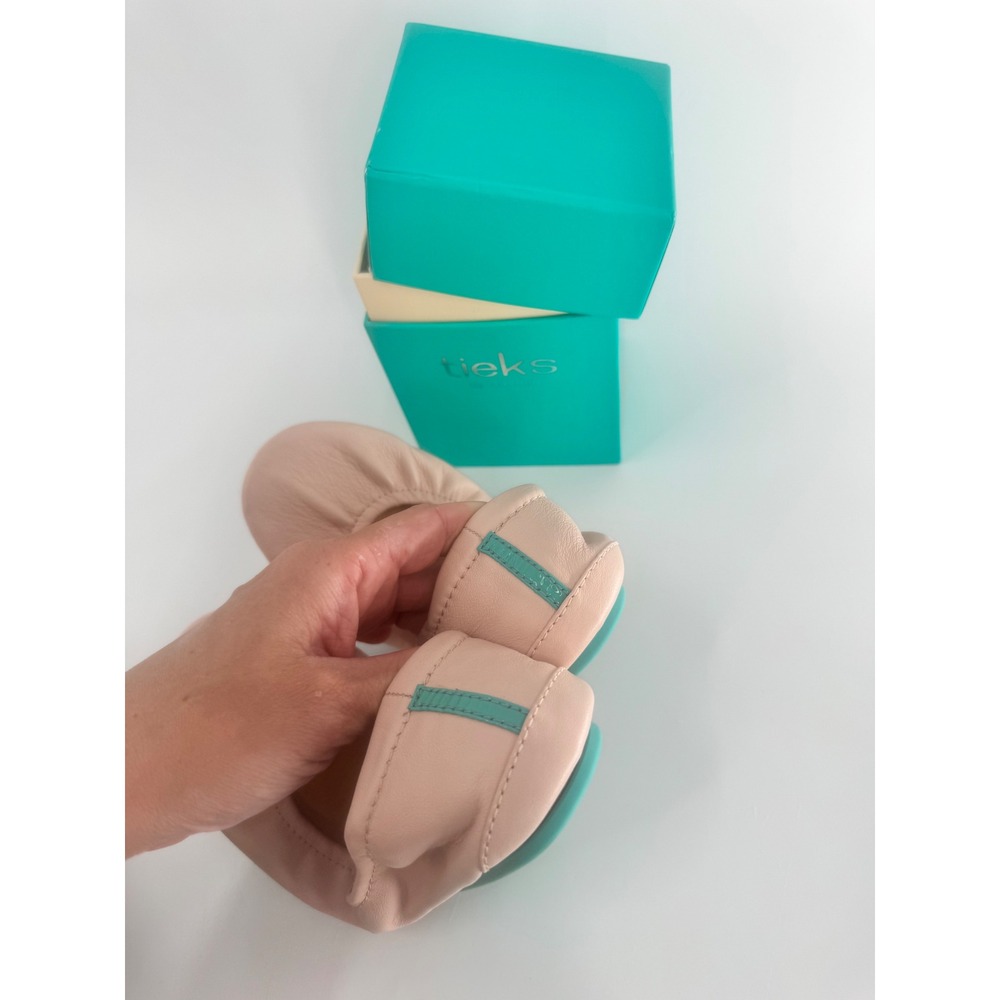 Tieks Ballet Flats Women 5 Blush Pink Leather Foldable Split Sole - Picture 8 of 13